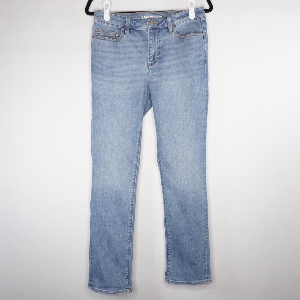 Lands' End Straight Leg Mid-Rise Jeans